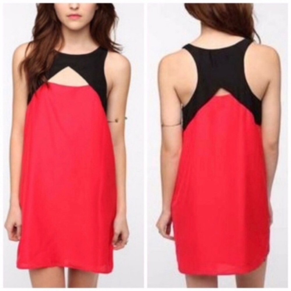 Silence and Noise Red Cut Out Dress